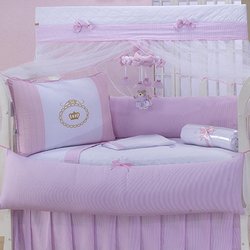 Kit Berço Princesa Rosa Americano Com Mosquiteiro 9 Peças Kit Berço Princesa Rosa Americano Com Mosquiteiro 9 Peças