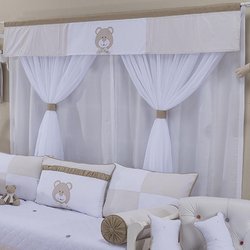 Cortina Quarto Bebê Urso Baby Chocolate 2,20M Cortina Quarto Bebê Urso Baby Chocolate 2,20M