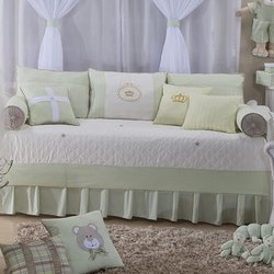 Kit Cama Babá Príncipe Verde 6 Peças Bebê Menino 100% Algodão Kit Cama Babá Príncipe Verde 6 Peças Bebê Menino 100% Algodão