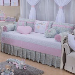 Kit Cama Babá Birds Rosa 6 Peças Bebê Menina 100% Algodão Kit Cama Babá Birds Rosa 6 Peças Bebê Menina 100% Algodão