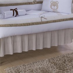 Saia de Berço 2 Lados Urso Baby Chocolate Saia de Berço 2 Lados Urso Baby Chocolate