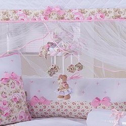 Móbile Para Berço Laços Rosa Móbile Para Berço Laços Rosa