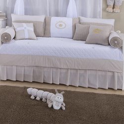 Saia Para Cama Babá Príncipe Palha 1 Lado 100% Algodão Saia Para Cama Babá Príncipe Palha 1 Lado 100% Algodão
