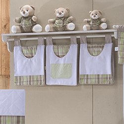 Porta Fraldas Para Varão Urso Baby Verde 3 Peças Porta Fraldas Para Varão Urso Baby Verde 3 Peças