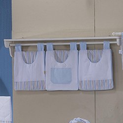 Porta Fraldas Para Varão Urso Baby Azul 3 Peças Porta Fraldas Para Varão Urso Baby Azul 3 Peças