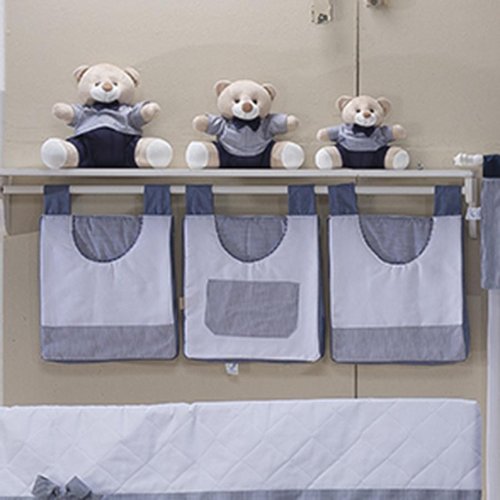 Porta Fraldas Para Varão Urso Baby Marinho 3 Peças