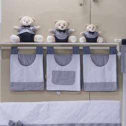 Porta Fraldas Para Varão Urso Baby Marinho 3 Peças Porta Fraldas Para Varão Urso Baby Marinho 3 Peças