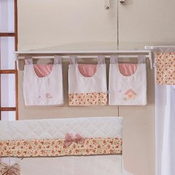 Porta Fraldas Para Varão Birds Coral 3 Peças Porta Fraldas Para Varão Birds Coral 3 Peças