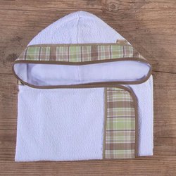Toalha de Banho de Bebê Urso Baby Verde Toalha de Banho de Bebê Urso Baby Verde