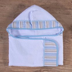 Toalha de Banho de Bebê Urso Baby Azul Toalha de Banho de Bebê Urso Baby Azul