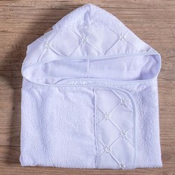 Toalha de Banho de Bebê Laços Branco Toalha de Banho de Bebê Laços Branco