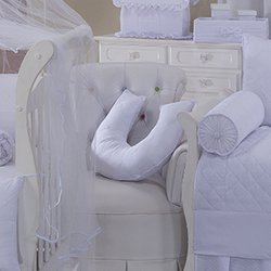 Almofada Amamentação Laços Branco Almofada Amamentação Laços Branco