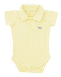 Body Bebê Clássico Pólo Amarelo Manga Curta - P Body Bebê Clássico Pólo Amarelo Manga Curta - P