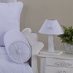 Abajur Para Quarto de Bebê Laços Branco Abajur Para Quarto de Bebê Laços Branco