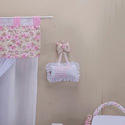 Enfeite de Porta Laços Rosa Enfeite de Porta Laços Rosa