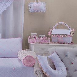 Jogo de Potes Laços Rosa 2 Peças Jogo de Potes Laços Rosa 2 Peças