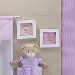 Nicho Decorativo 2 Peças Princesa Rosa Nicho Decorativo 2 Peças Princesa Rosa