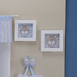 Nicho Decorativo 2 Peças Urso Baby Azul Nicho Decorativo 2 Peças Urso Baby Azul