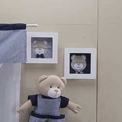 Nichos Decorativos Urso Baby Marinho 2 Peças Nichos Decorativos Urso Baby Marinho 2 Peças