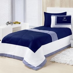 Edredom Cama Solteiro Menino Príncipe Marinho 02 Peças Edredom Cama Solteiro Menino Príncipe Marinho 02 Peças