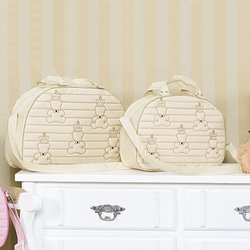 Conjunto de Bolsas Maternidade Ursinho Palha 2 Peças Conjunto de Bolsas Maternidade Ursinho Palha 2 Peças