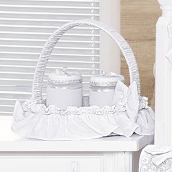 Cesta Decorada Realeza Branco Cesta Decorada Realeza Branco