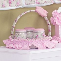 Cesta Decorada Baby Rosa Cesta Decorada Baby Rosa
