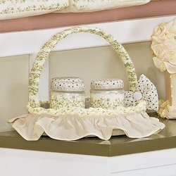 Cesta Decorada Juju Bege Cesta Decorada Juju Bege