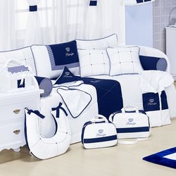 Kit Cama Babá Príncipe Azul Enxoval Bebê Menino Kit Cama Babá Príncipe Azul Enxoval Bebê Menino