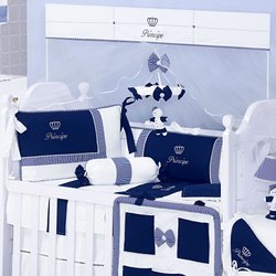Kit Berço Príncipe Azul 8 peças 100% algodão Kit Berço Príncipe Azul 8 peças 100% algodão