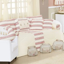 Kit Cama Babá Provence Rosê Enxoval Bebê Menina Kit Cama Babá Provence Rosê Enxoval Bebê Menina