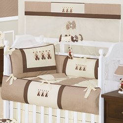 Kit Berço Pequeno Urso Bege 8 peças 100% algodão Kit Berço Pequeno Urso Bege 8 peças 100% algodão