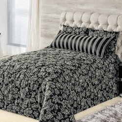 Kit Edredom Casal Queen Siena Preto Jacquard Kit Edredom Casal Queen Siena Preto Jacquard