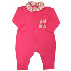 Macacão de Bebê Menina Lacinho Pink Macacão de Bebê Menina Lacinho Pink