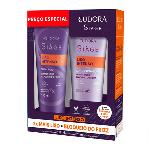 KIT SH+COND SIAGE 250ML+125ML LISO INTENSO KIT SH+COND SIAGE 250ML+125ML LISO INTENSO