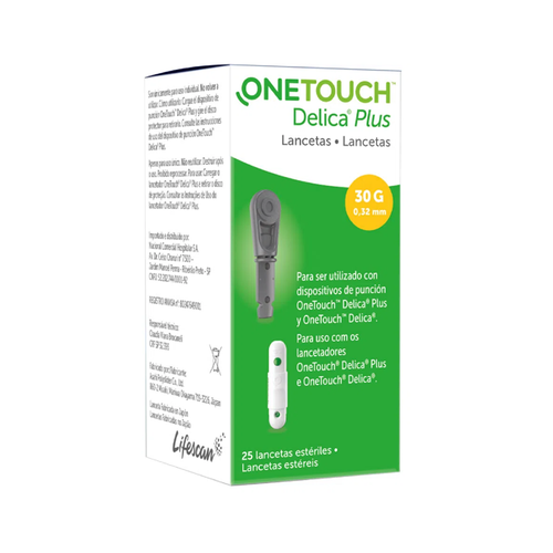 LANCETAS ONE TOUCH C/25 DELICA PLUS LANCETAS ONE TOUCH C/25 DELICA PLUS