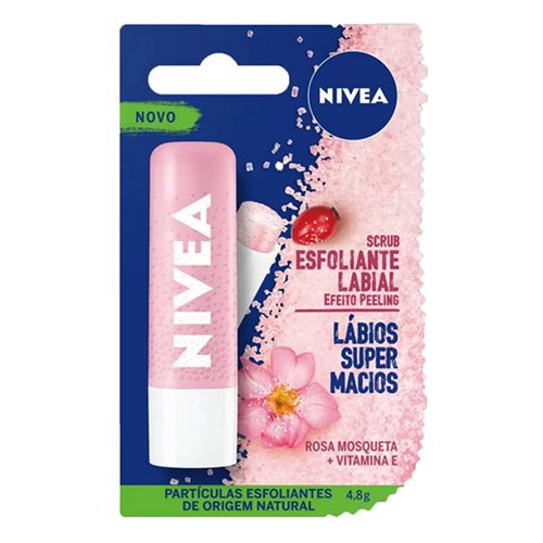 ESFOLIANTE LABIAL NIVEA 4,8G SCRUB ROSA MOSQUETA ESFOLIANTE LABIAL NIVEA 4,8G SCRUB ROSA MOSQUETA