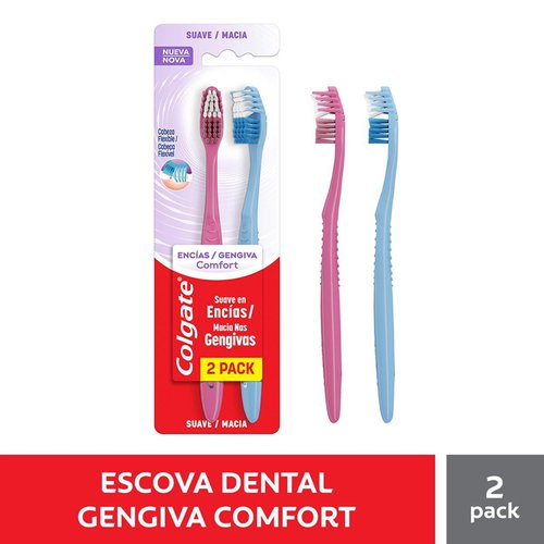 ESCOVA DENTAL COLGATE GENGIVAS 2UN COMFORT MACIA ESCOVA DENTAL COLGATE GENGIVAS 2UN COMFORT MACIA