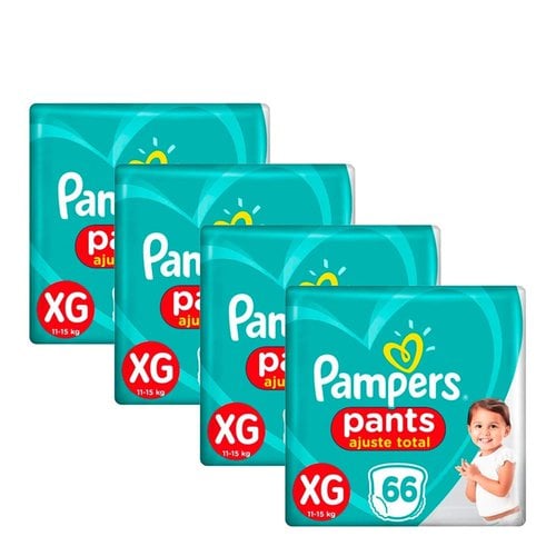 FRALDA PAMPERS PANTS TOP AJUSTE TOTAL XG 66UN FRALDA PAMPERS PANTS TOP AJUSTE TOTAL XG 66UN
