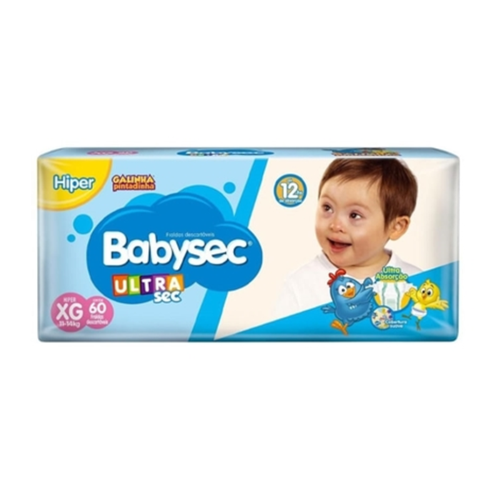 FRALDA BABYSEC ULTRA HIPER XG 60UN FRALDA BABYSEC ULTRA HIPER XG 60UN