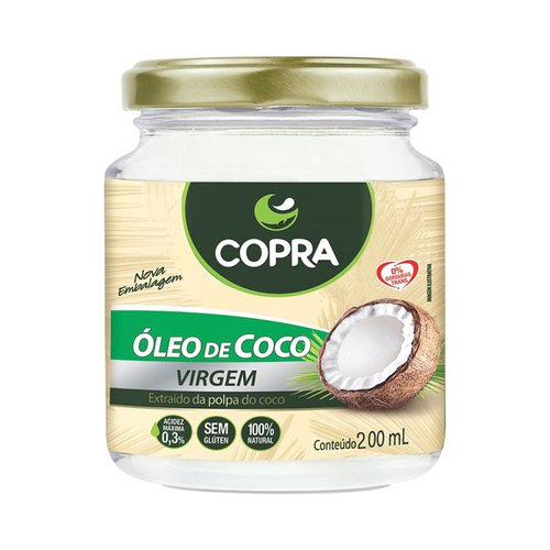 OLEO DE COCO COPRA VIRGEM 200ML OLEO DE COCO COPRA VIRGEM 200ML