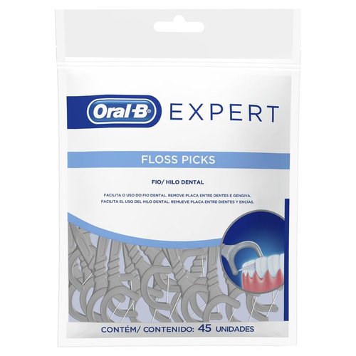 FIO DENTAL ORAL B EXPERT FLOSS PICKS C/45UN FIO DENTAL ORAL B EXPERT FLOSS PICKS C/45UN