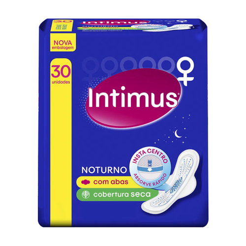 ABSORVENTE INTIMUS GEL NOTURNO SECA C/ABA C/30UN ABSORVENTE INTIMUS GEL NOTURNO SECA C/ABA C/30UN