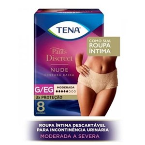 FRALDA TENA PANTS DISCREET NUDE G/EG 8UN FRALDA TENA PANTS DISCREET NUDE G/EG 8UN