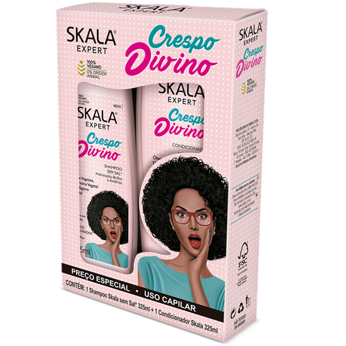 KIT SHAMPOO + CONDICIONADOR SKALA 325+325ML CRESPO DIVINO KIT SHAMPOO + CONDICIONADOR SKALA 325+325ML CRESPO DIVINO