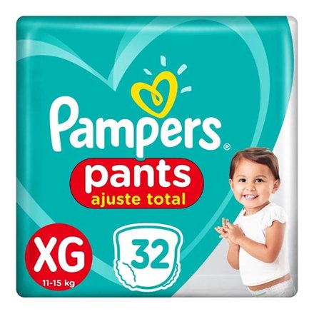 FRALDA PAMPERS PANTS AJUSTE TOTAL MEGA XG 32UN FRALDA PAMPERS PANTS AJUSTE TOTAL MEGA XG 32UN