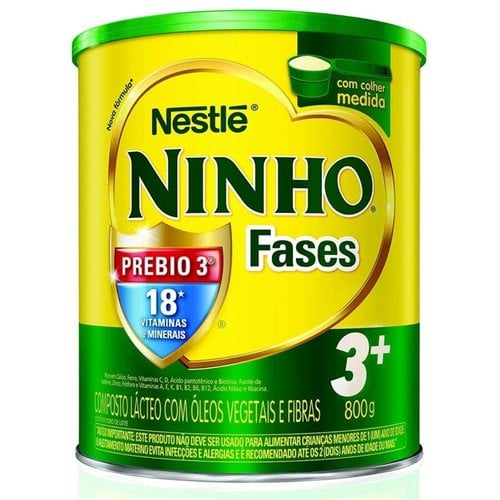 LEITE NINHO FASES 3+ 800G LATA LEITE NINHO FASES 3+ 800G LATA