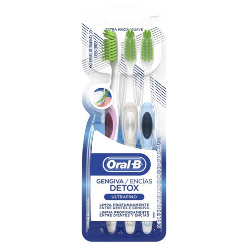 ESCOVA DENTAL ORAL B GENGIVA 3UN DETOX ULTRAFINO ESCOVA DENTAL ORAL B GENGIVA 3UN DETOX ULTRAFINO