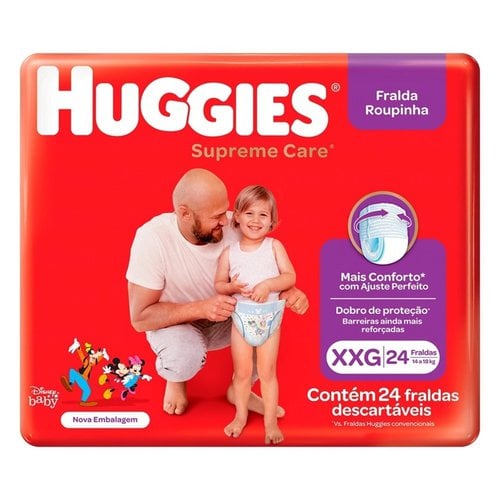 FRALDA HUGGIES SUPREME CARE MEGA ROUPIN XXG 24UN FRALDA HUGGIES SUPREME CARE MEGA ROUPIN XXG 24UN