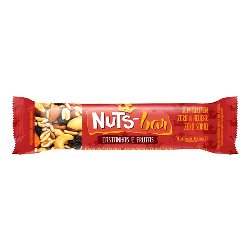 BARRA DE CEREAL NUTS BAR 25G CASTANHA E FRUTAS BARRA DE CEREAL NUTS BAR 25G CASTANHA E FRUTAS